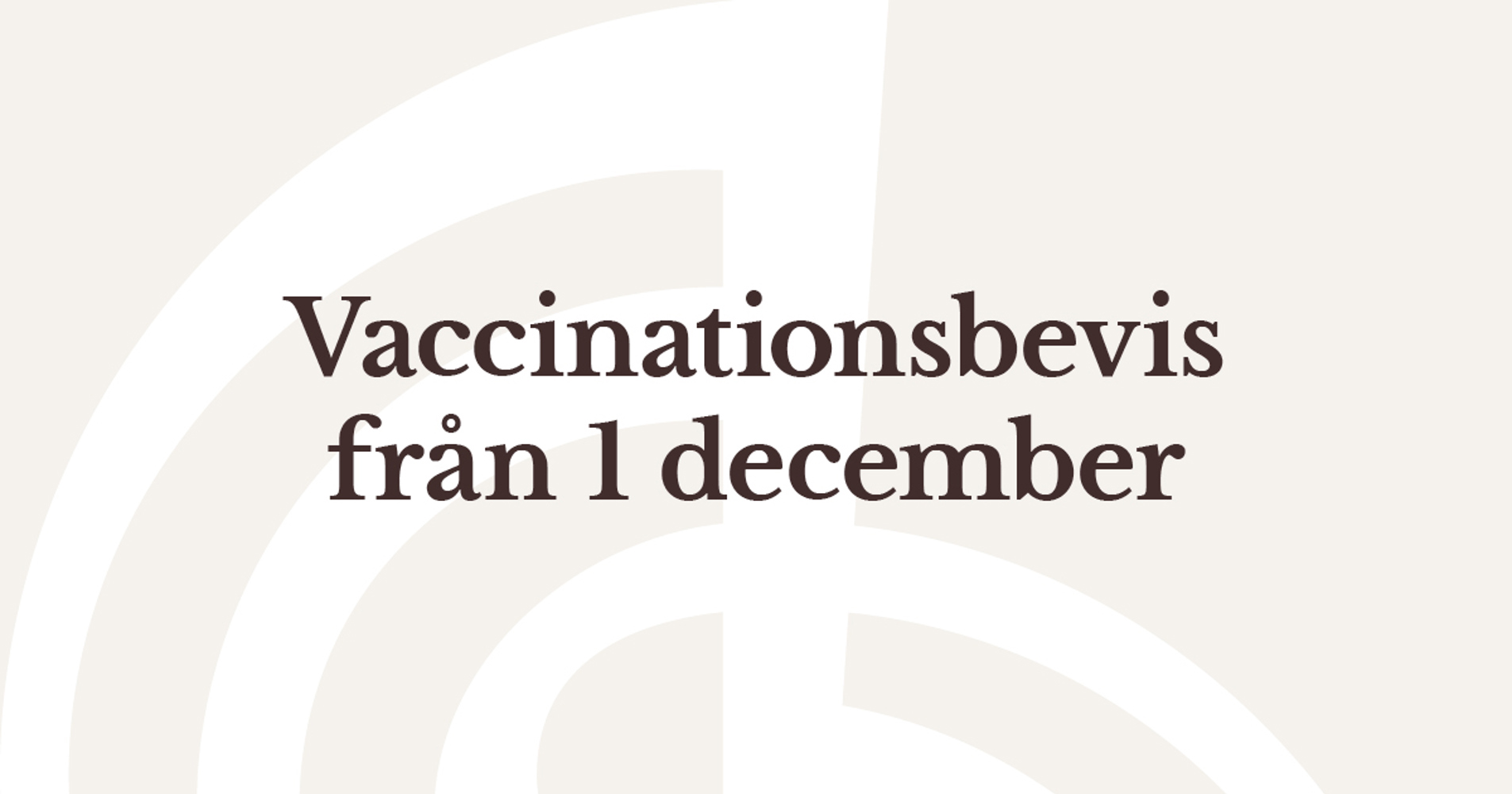 Vaccinationsbevis