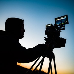 Filmproduction at sundown