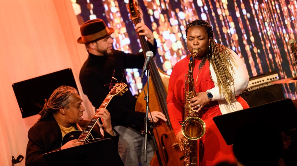 Jazzmusiker på scenen.