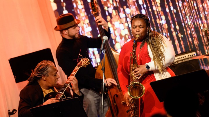 Jazzmusiker på scenen.